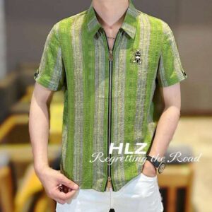 Crape cotton half sleeve shirt