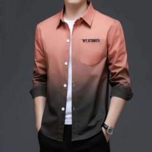 Two-shade full sleeve casual shirt